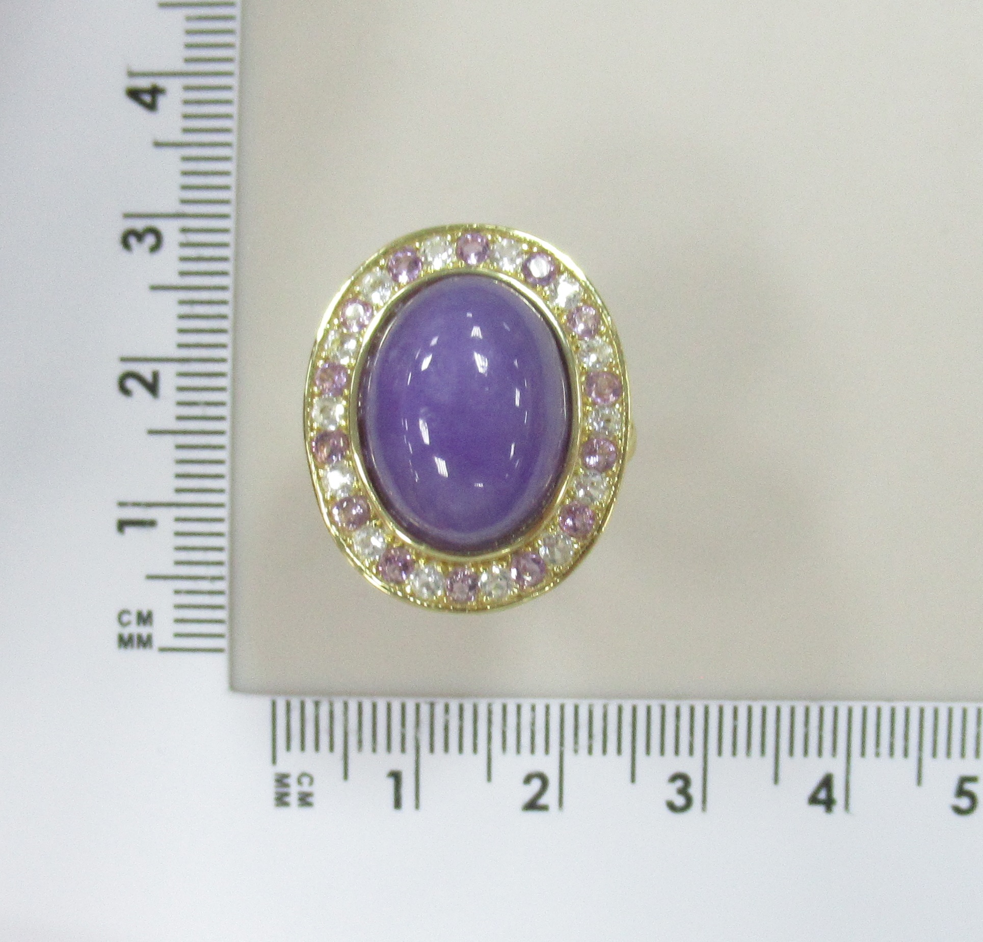 Серебряное кольцо с лавандовым жадеитом